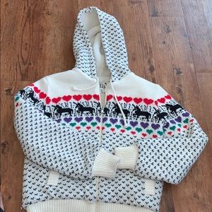 Vntg 80s Unique Korean zip hoodie hearts unicorns